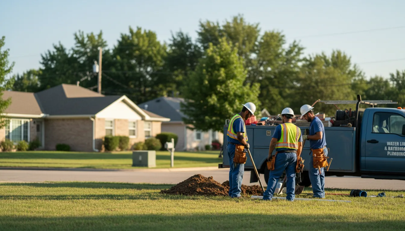 Residential water line and bathroom plumbing service in Hiram, GA